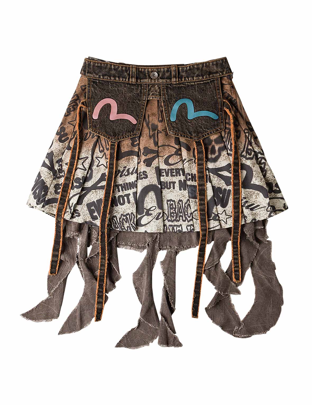 2 in 1 Denim Pleated Skirt - Image 12