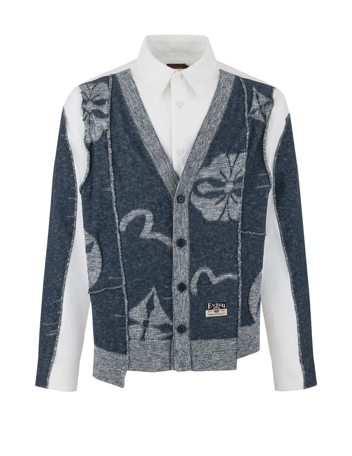 2-in-1 Seagull and Kamon Embroidery Relax Fit Shirt - Image 11