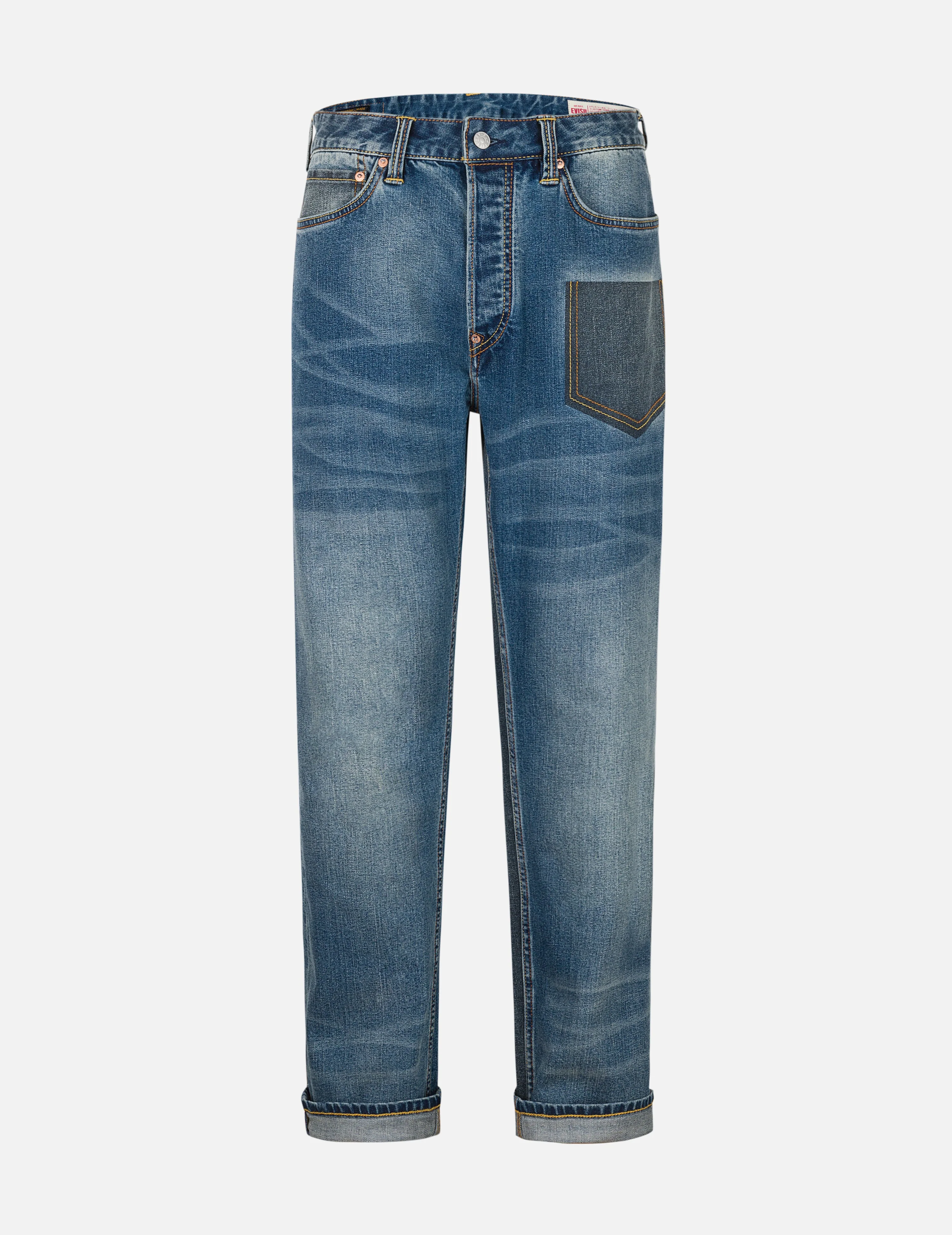 2-Tone Inserted Daicock Regular Fit Jeans #2000 - Image 2