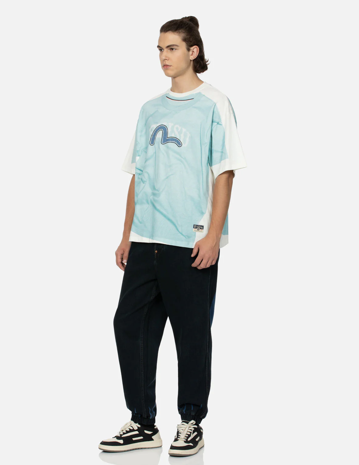 2-in-1 Logo and Seagull Print Loose Fit T-shirt - Image 6