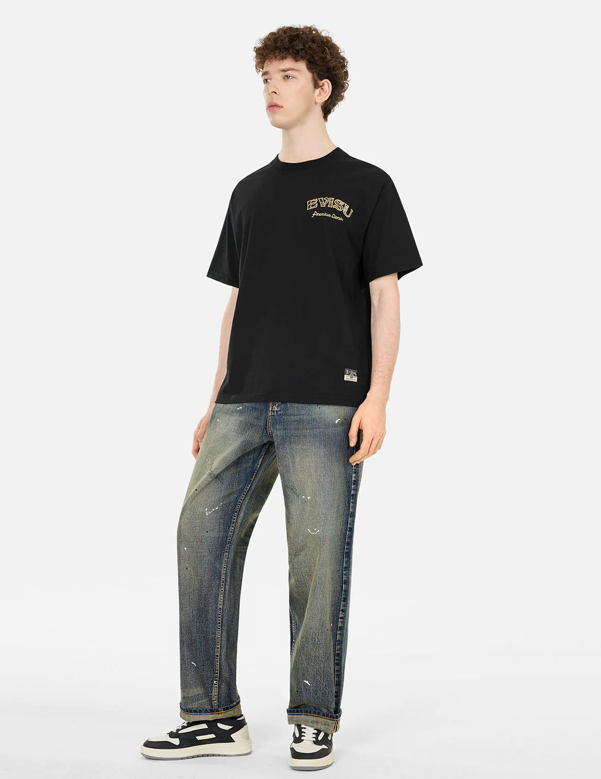 7-Pocket Design Vintage Washed Loose Fit Jeans #2038 - Image 3