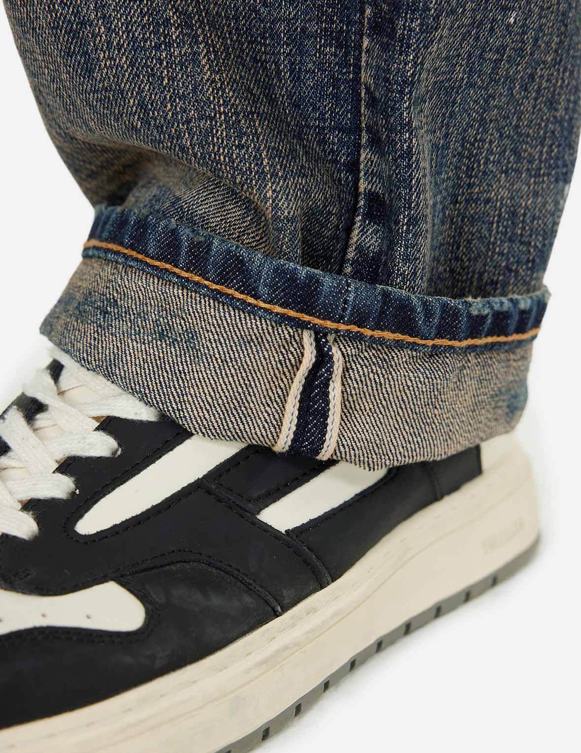 7-Pocket Design Vintage Washed Loose Fit Jeans #2038 - Image 9
