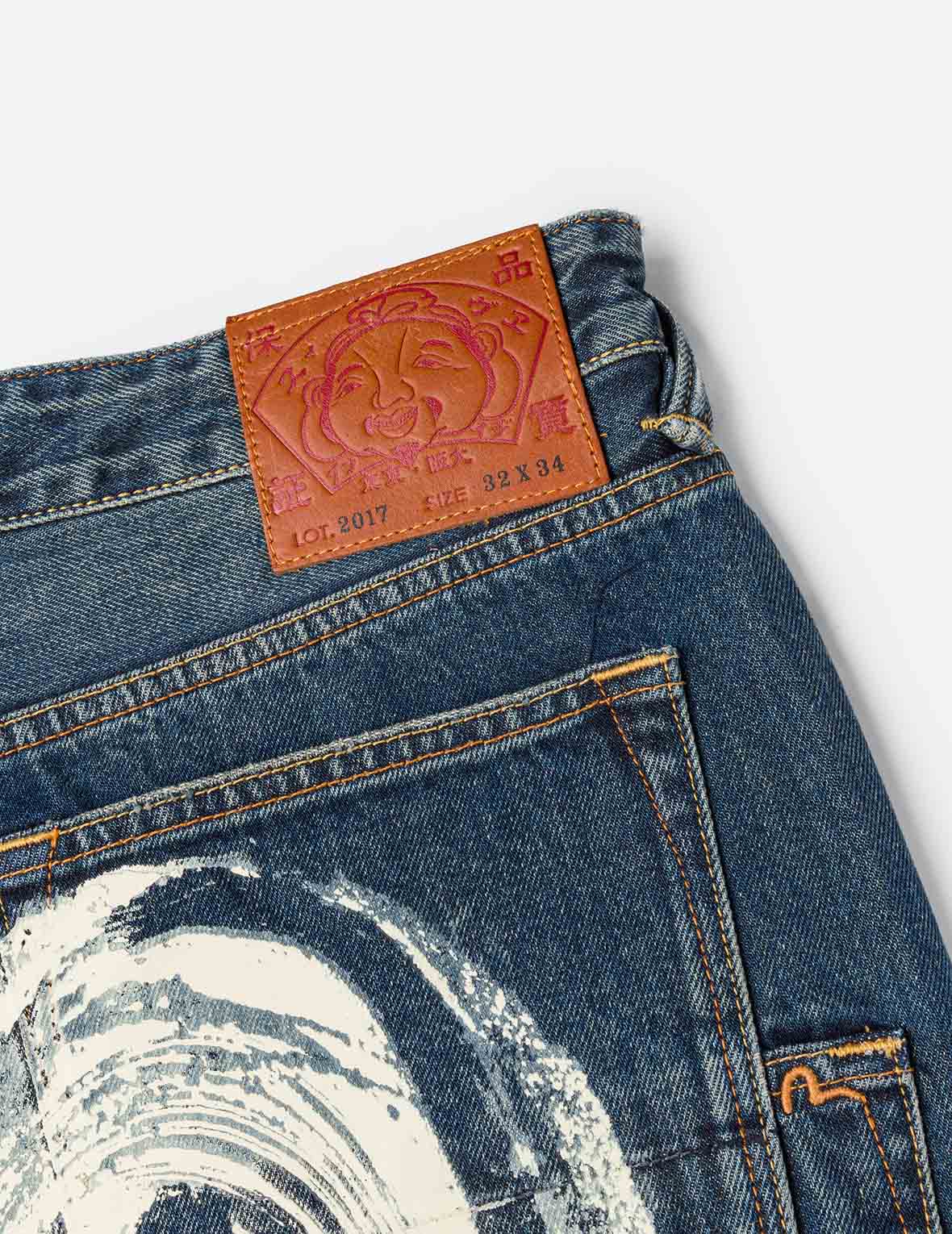 7-Pocket Design Washed Daicock Print Taper Fit Jeans #2017 - Image 11