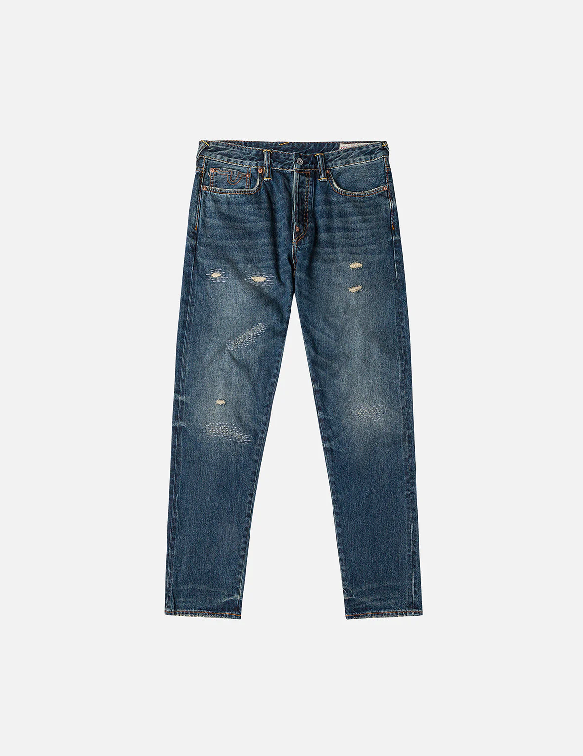 7-Pocket Design Washed Daicock Print Taper Fit Jeans #2017 - Image 4