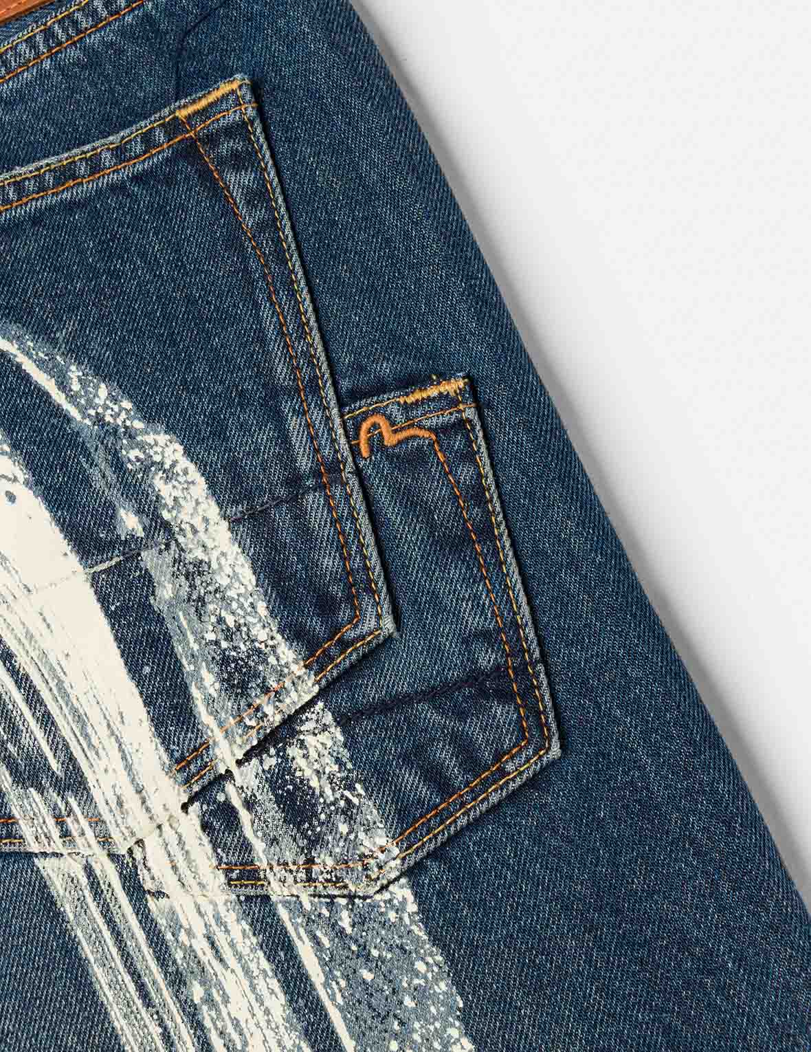 7-Pocket Design Washed Daicock Print Taper Fit Jeans #2017 - Image 7