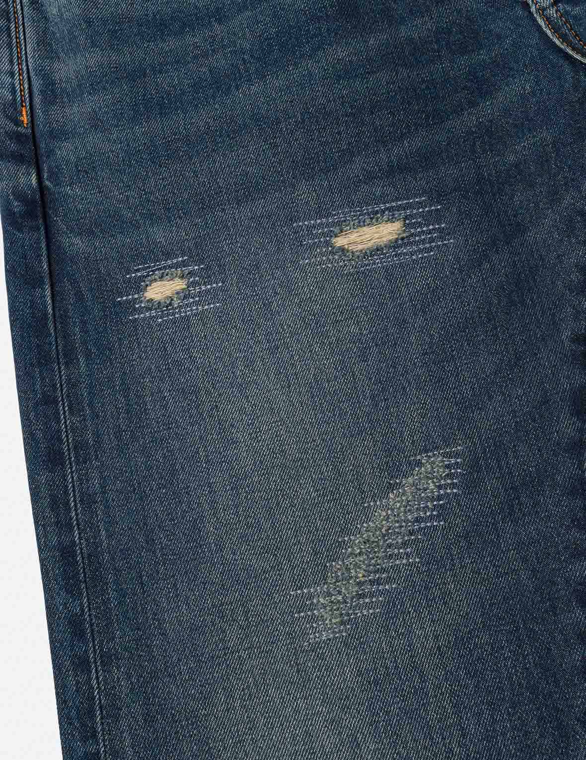 7-Pocket Design Washed Daicock Print Taper Fit Jeans #2017 - Image 8
