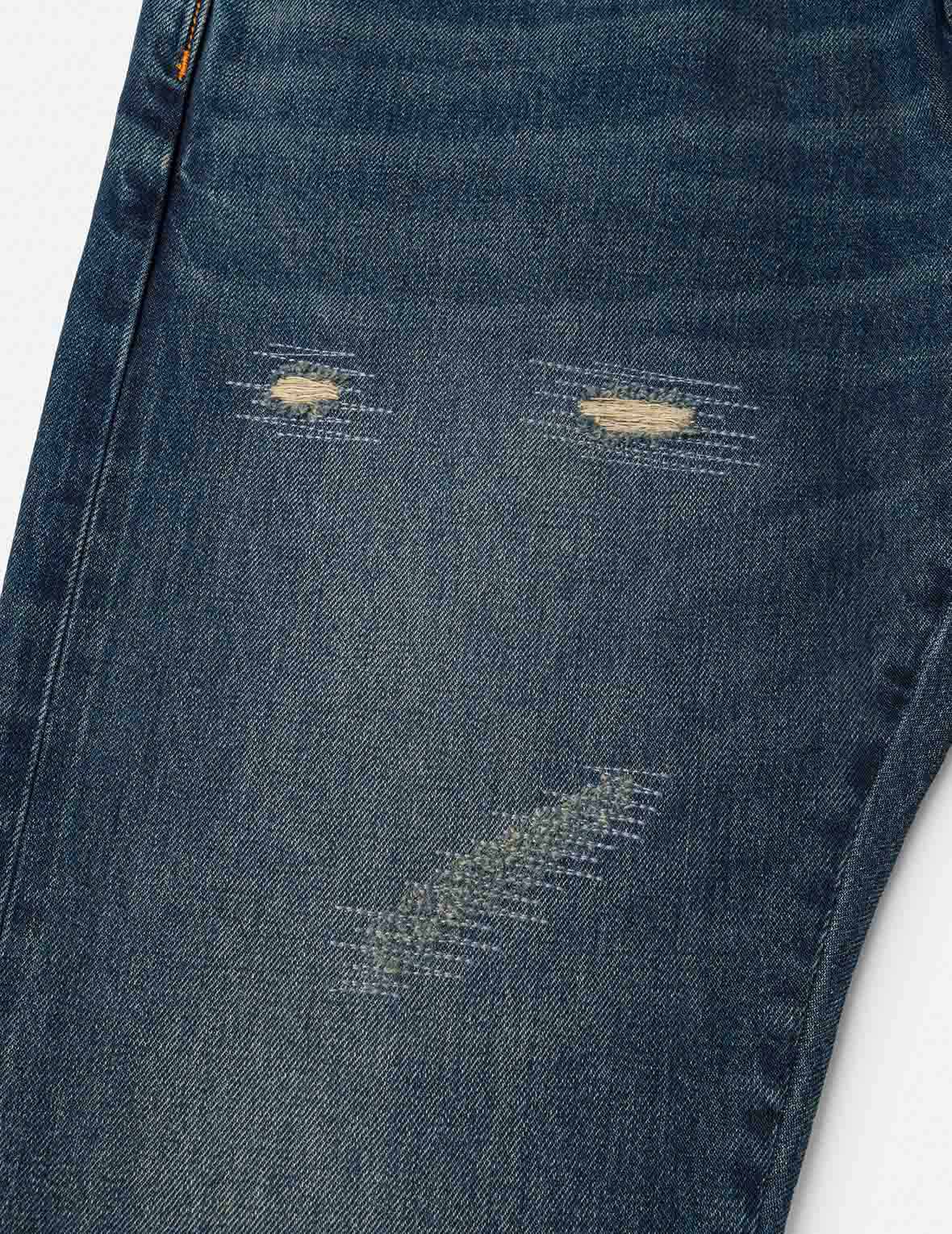 7-Pocket Design Washed Daicock Print Taper Fit Jeans #2017 - Image 9