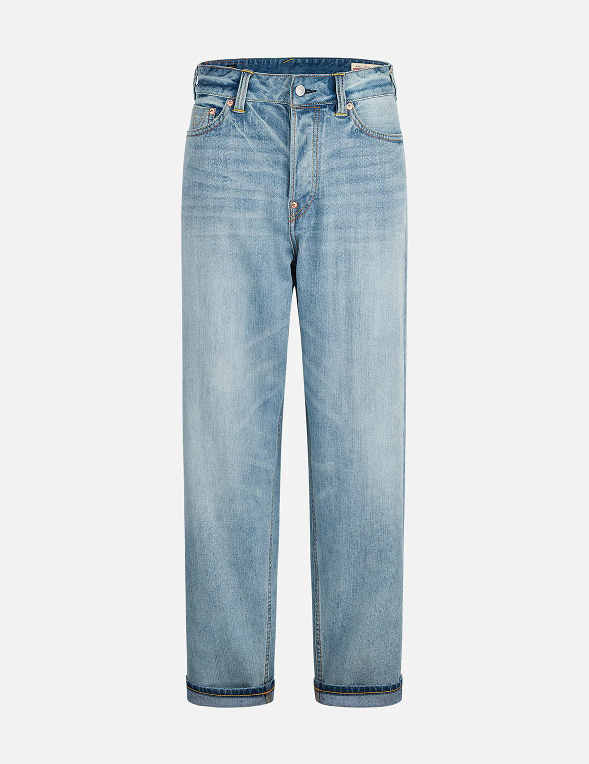 7-Pocket Design Washed Relax Straight Fit Jeans #2030 - Image 2