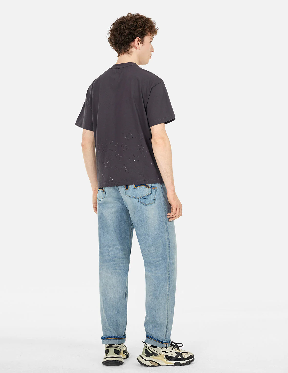 7-Pocket Design Washed Relax Straight Fit Jeans #2030 - Image 3