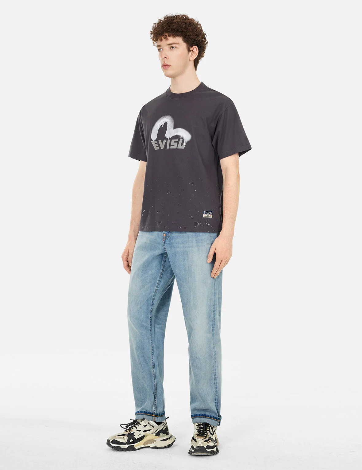 7-Pocket Design Washed Relax Straight Fit Jeans #2030 - Image 4