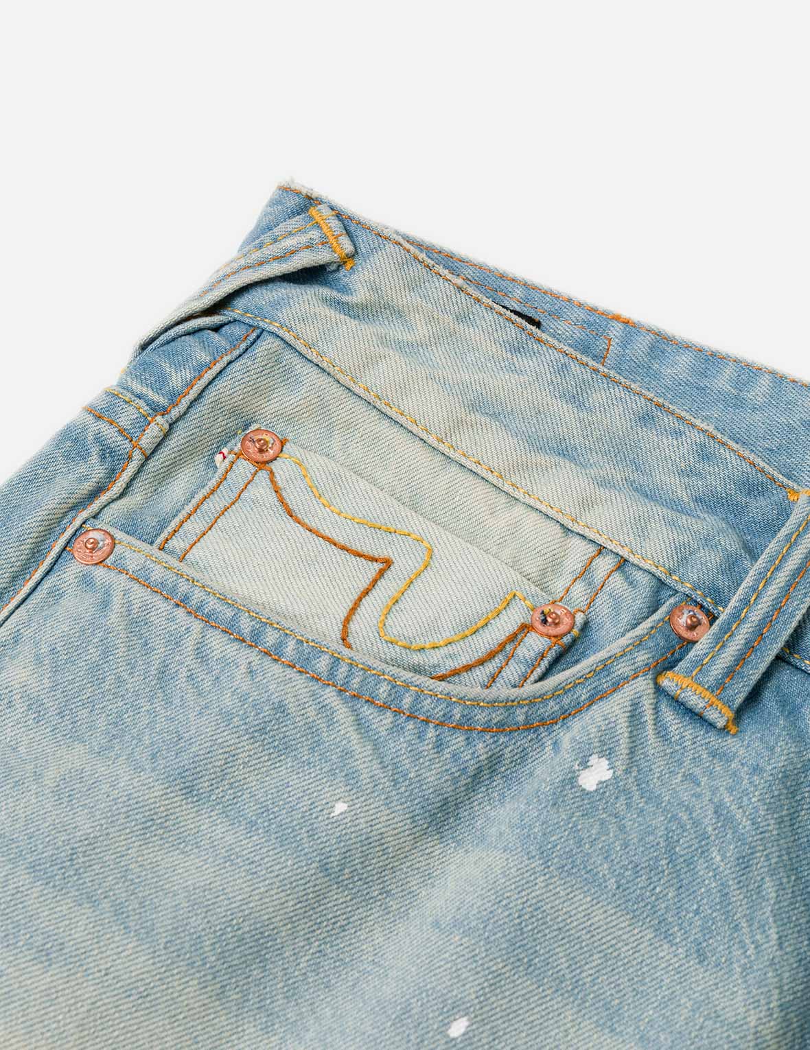 7-Pocket Seagull Print Washed Jeans #2017 - Image 8