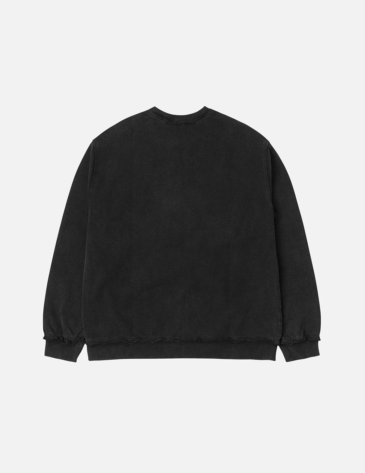 Acid-wash and Distressed Seagull Appliqué Relax Fit Sweatshirt - Image 4