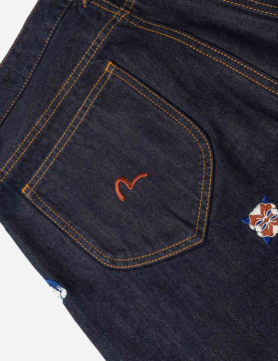 Allover Brand Embroidery Regular Fit Jeans #2020 - Image 11