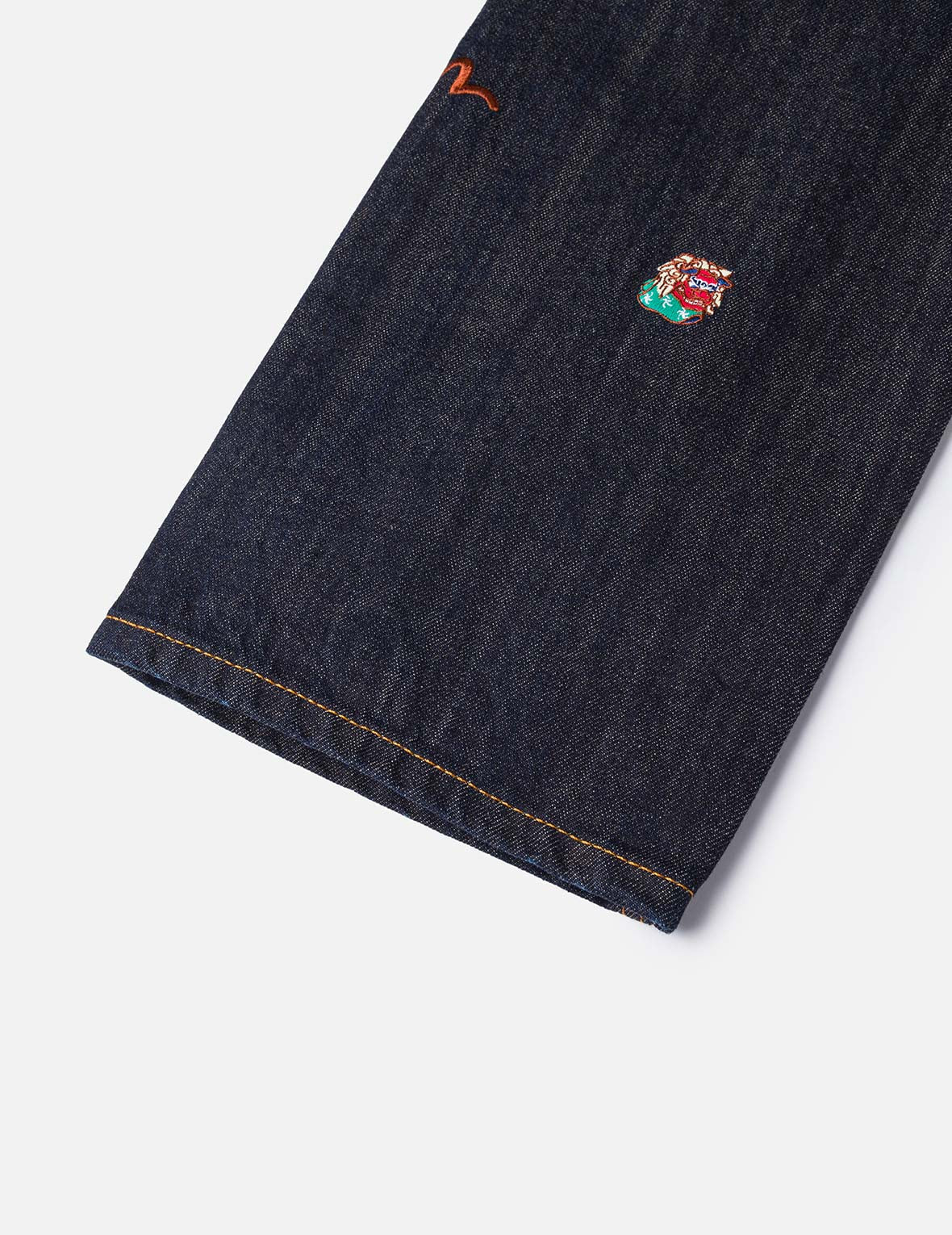 Allover Brand Embroidery Regular Fit Jeans #2020 - Image 13