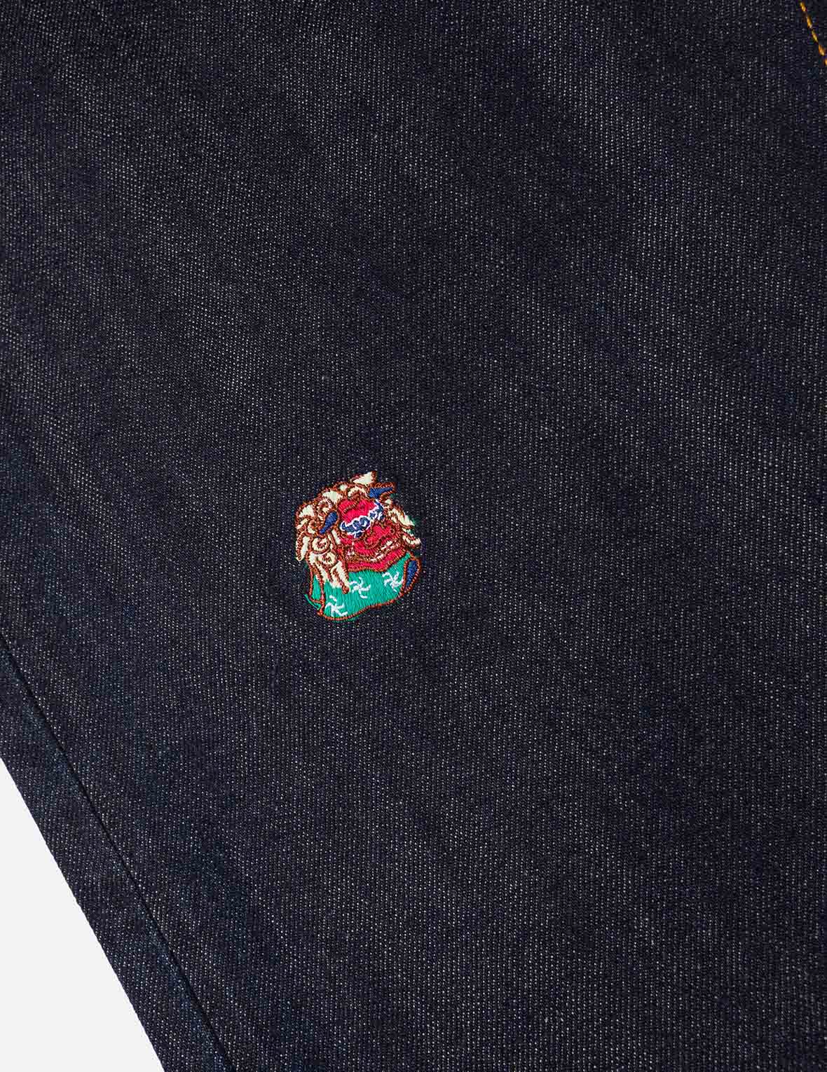 Allover Brand Embroidery Regular Fit Jeans #2020 - Image 7
