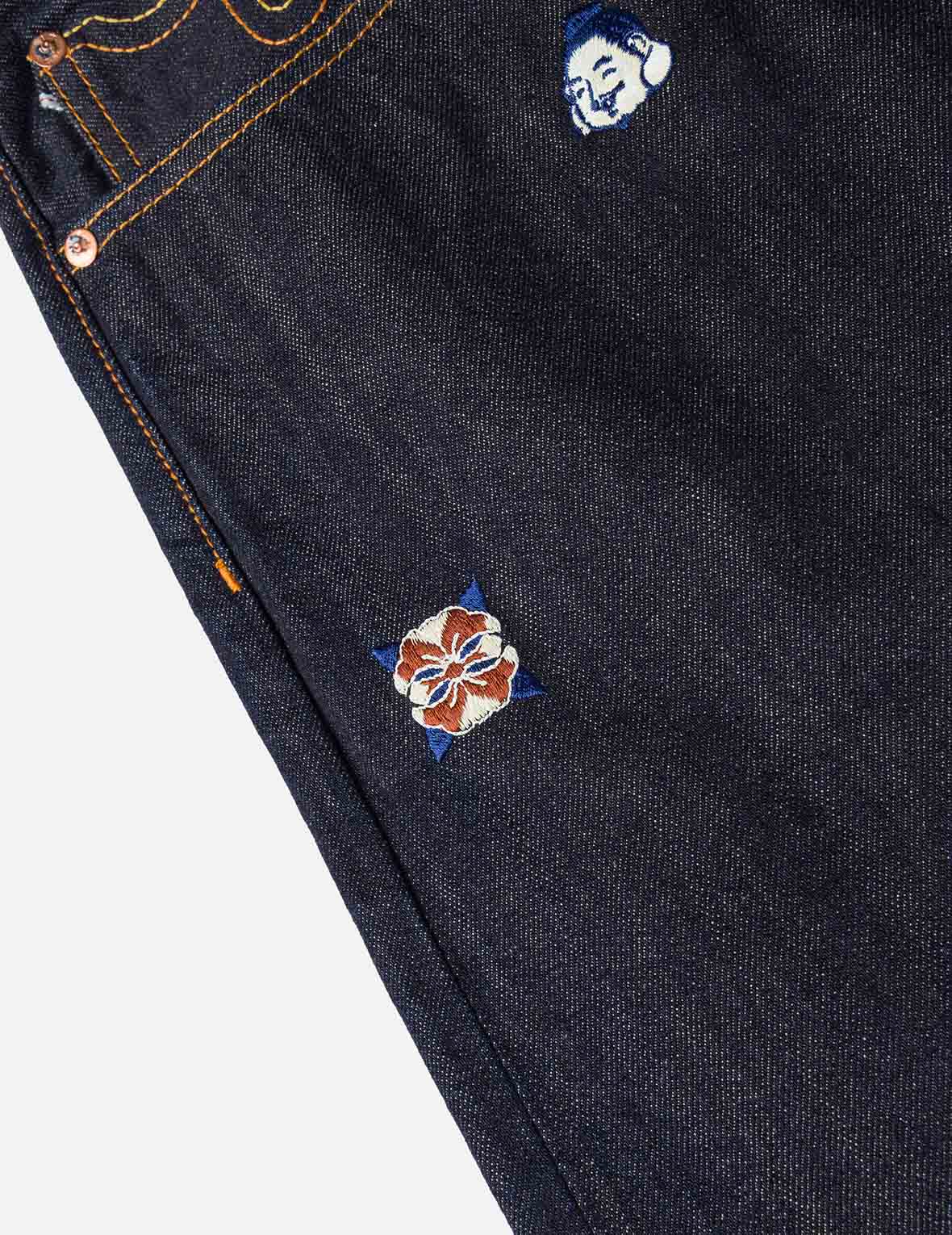 Allover Brand Embroidery Regular Fit Jeans #2020 - Image 8