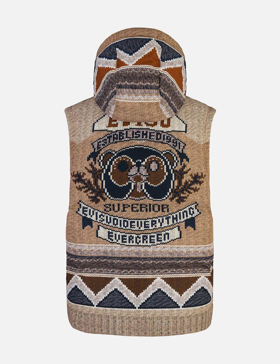 Allover Chimayo Tapestry Knit Print Regular Fit Down Jacket - Image 8