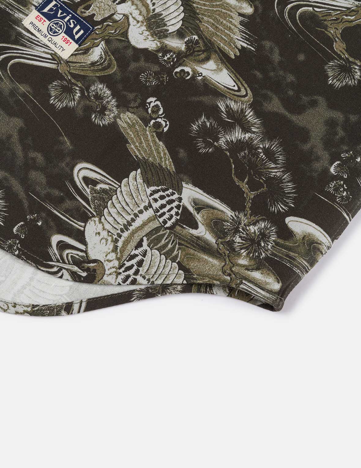 Allover Crane Print Relax Fit Shirt - Image 11