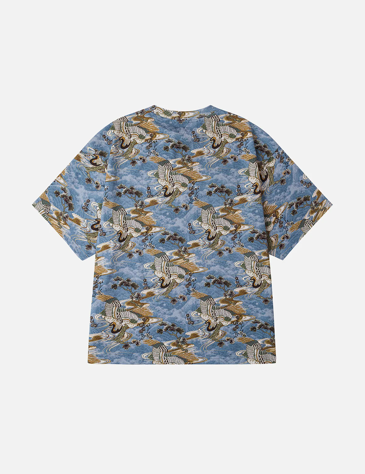 Allover Crane Print Relax Fit T-shirt - Image 4
