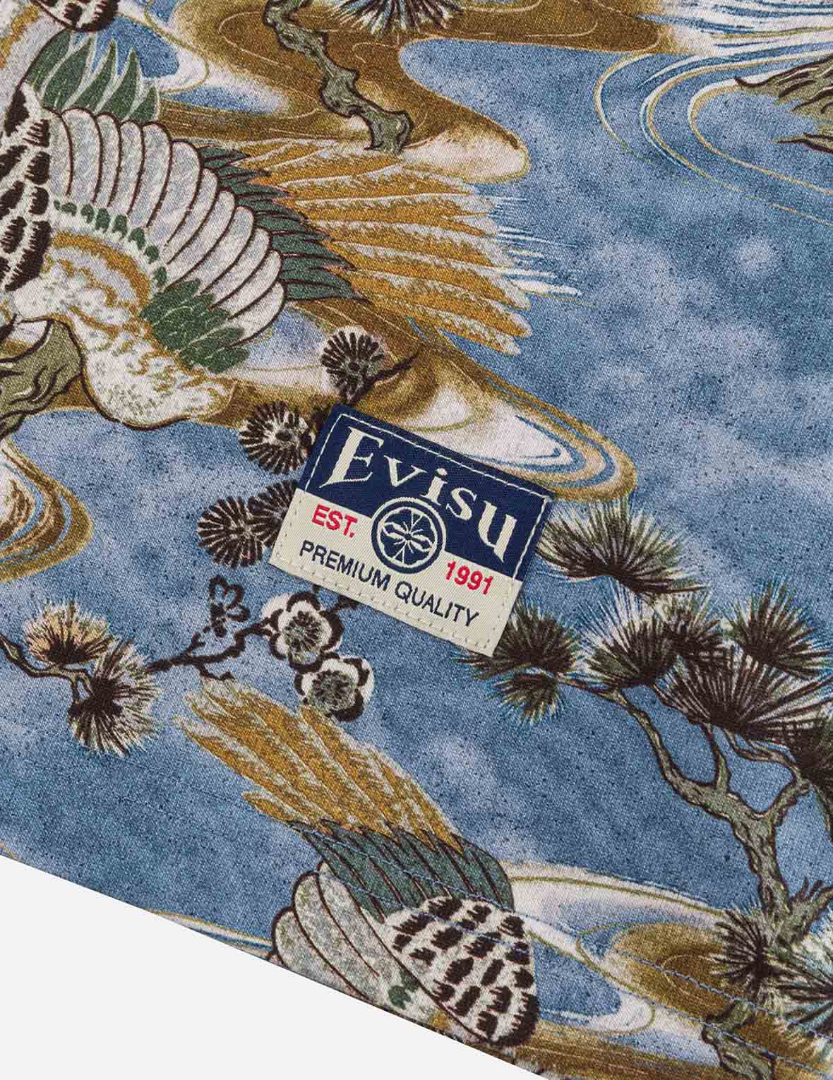 Allover Crane Print Relax Fit T-shirt - Image 9