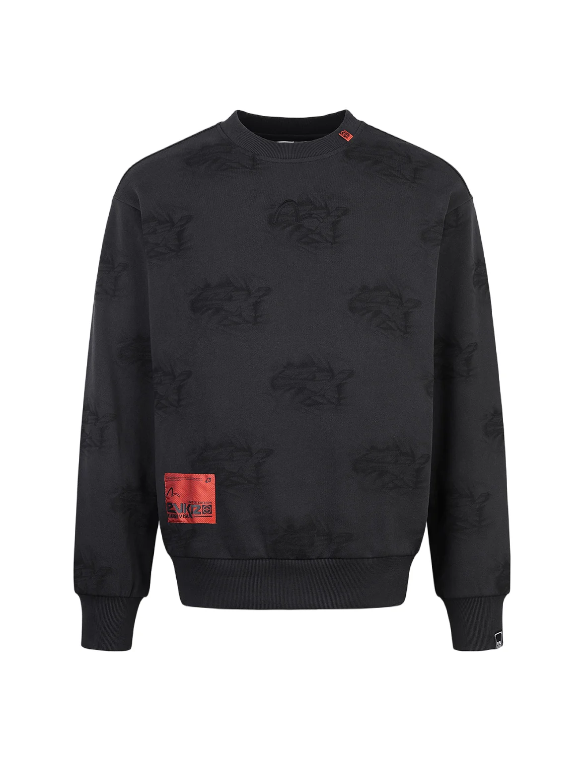 Allover Crinkle Logo Print Regular Fit Sweatshirt - Image 12