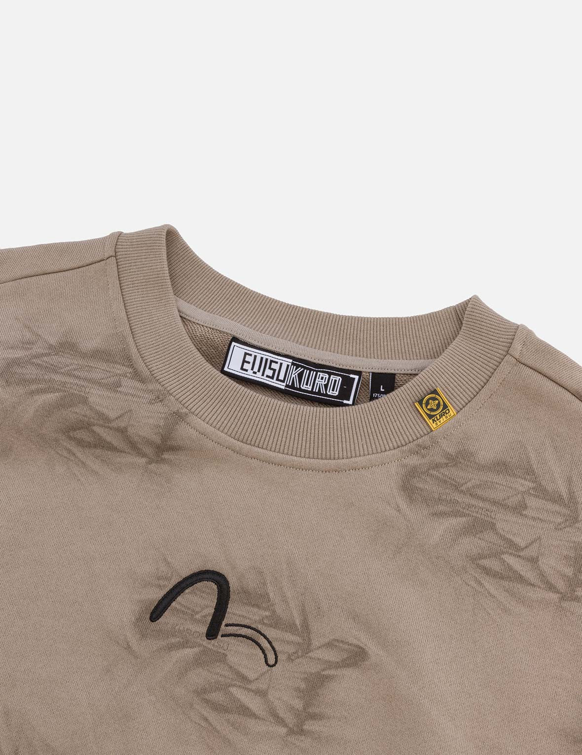 Allover Crinkle Logo Print Regular Fit Sweatshirt - Image 18
