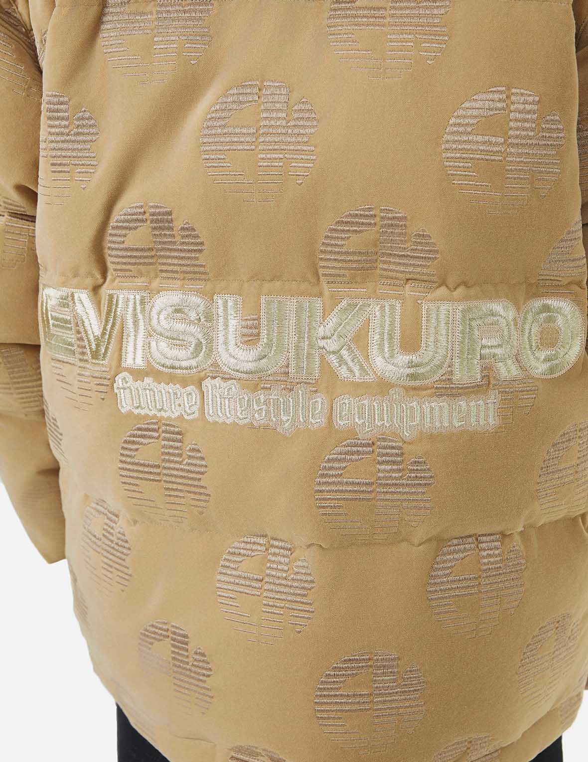 Allover EK Logo Velvet Relax Fit Down Jacket - Image 7
