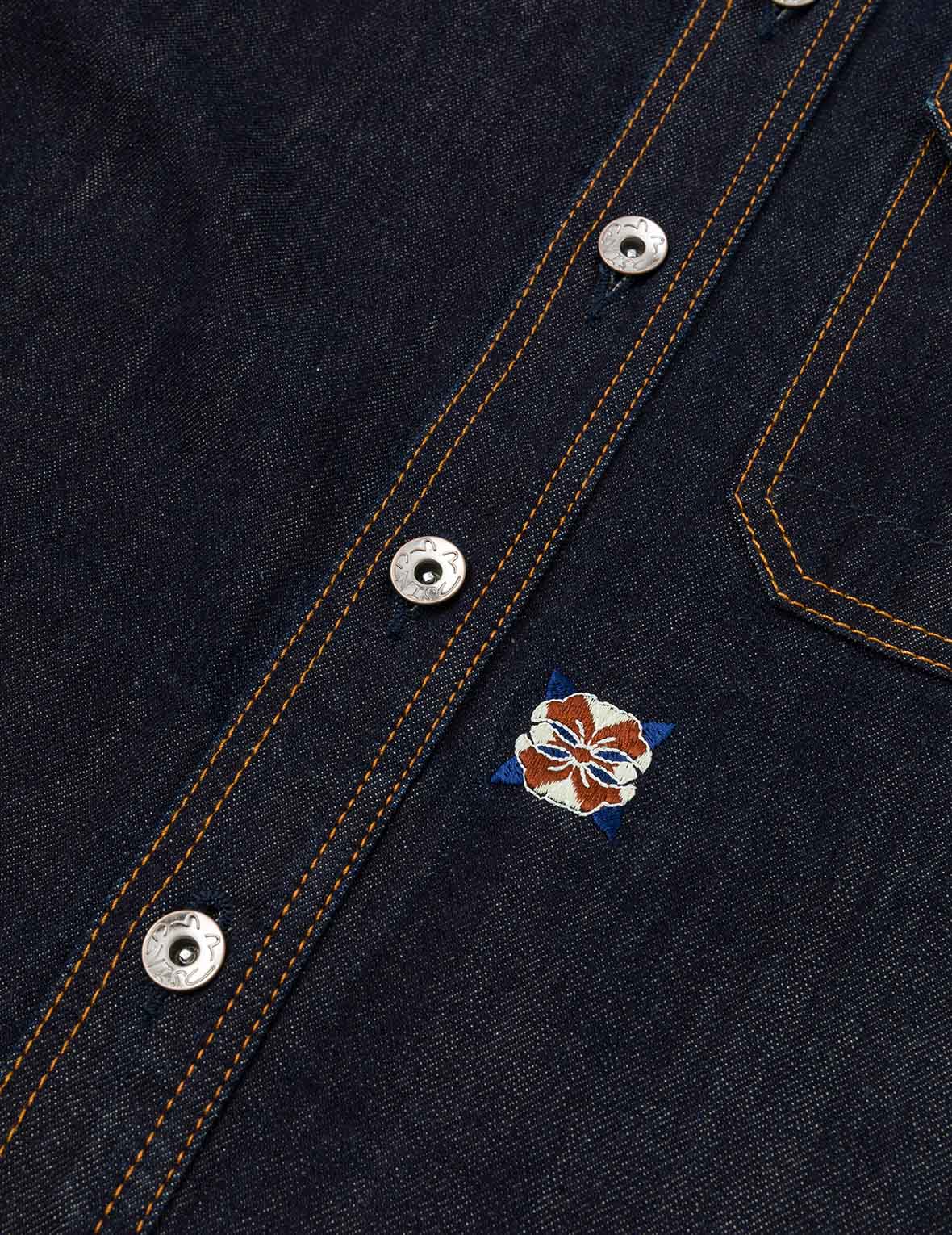 Allover Embroidery Regular Fit Denim Shirt Jacket - Image 10
