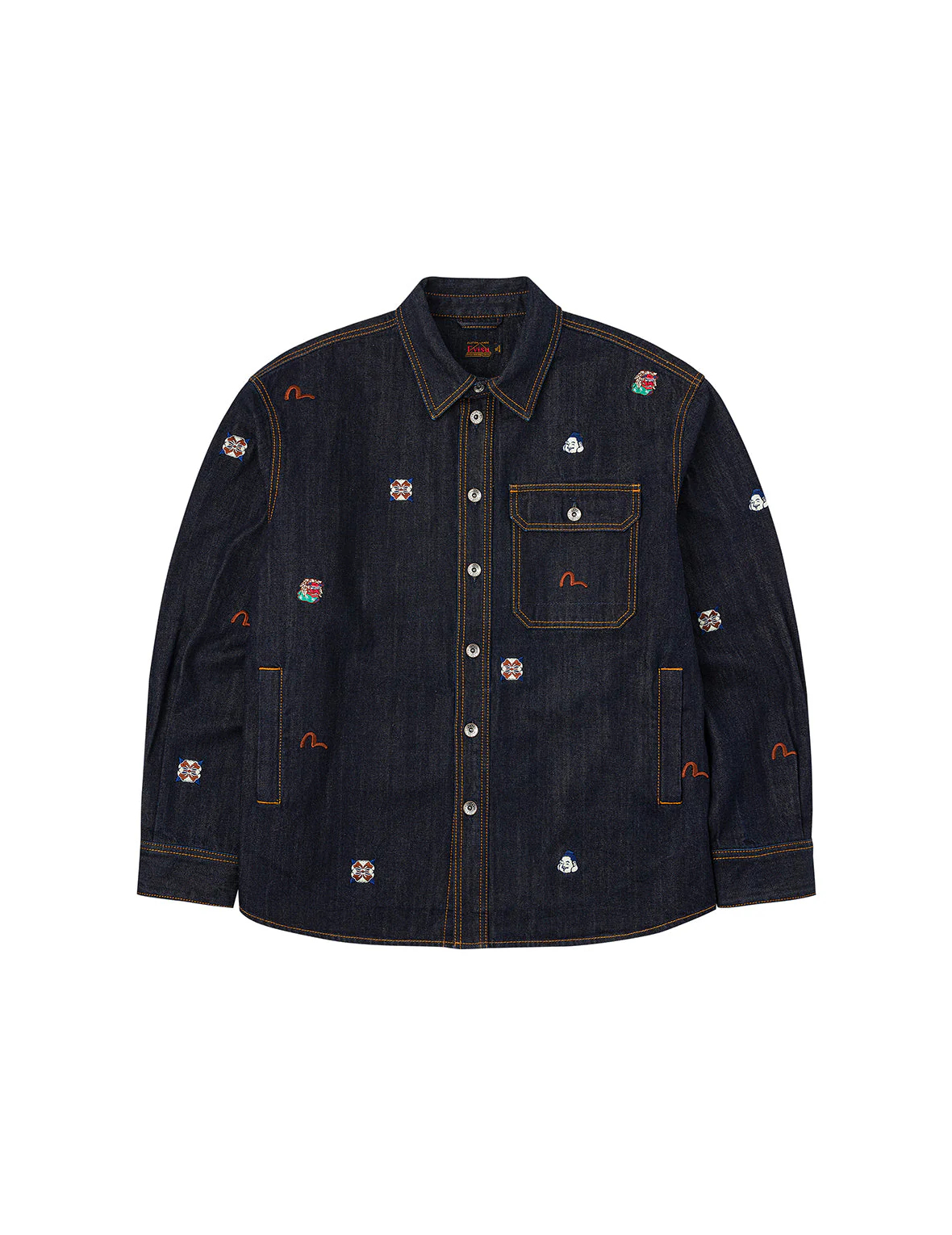 Allover Embroidery Regular Fit Denim Shirt Jacket - Image 13