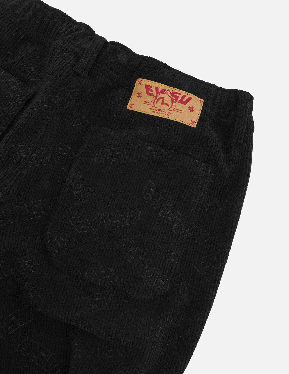 Allover Evisu Deboss Print and Seagull Embroidery Relax Fit Woven Joggers - Image 10
