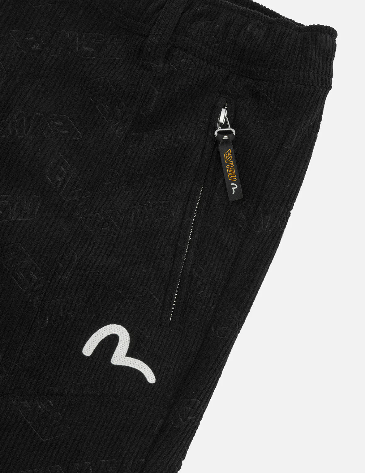 Allover Evisu Deboss Print and Seagull Embroidery Relax Fit Woven Joggers - Image 9