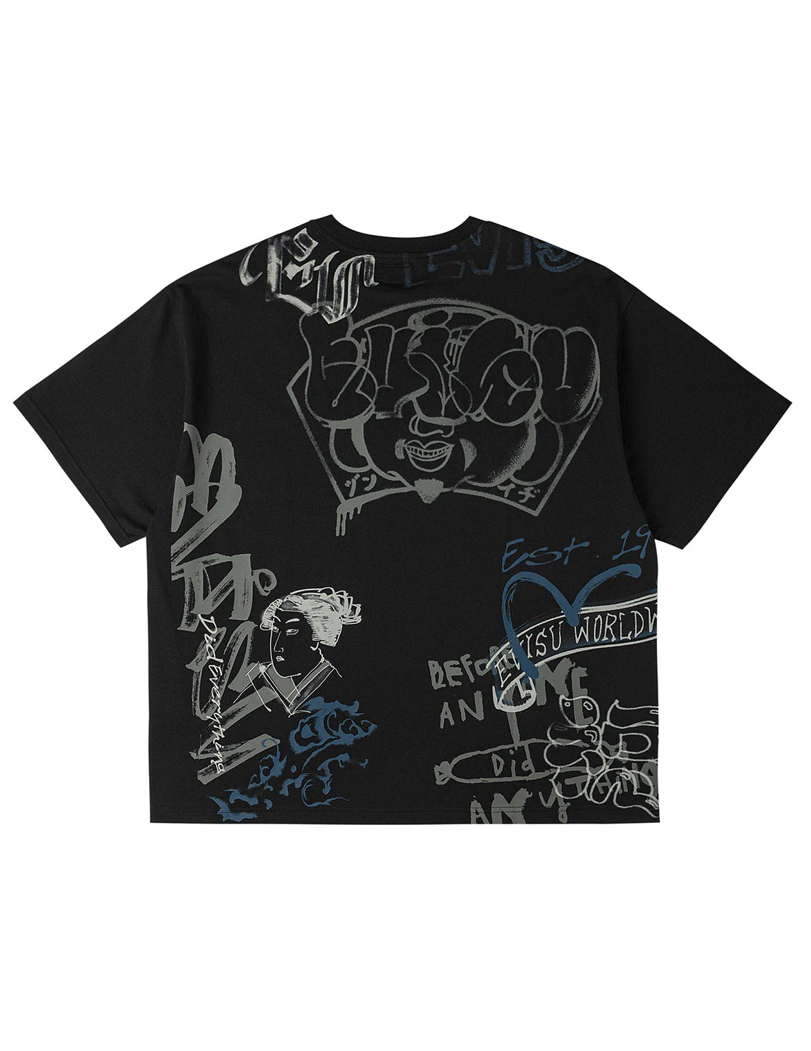 Allover EVISU Logo Graphic T-shirt