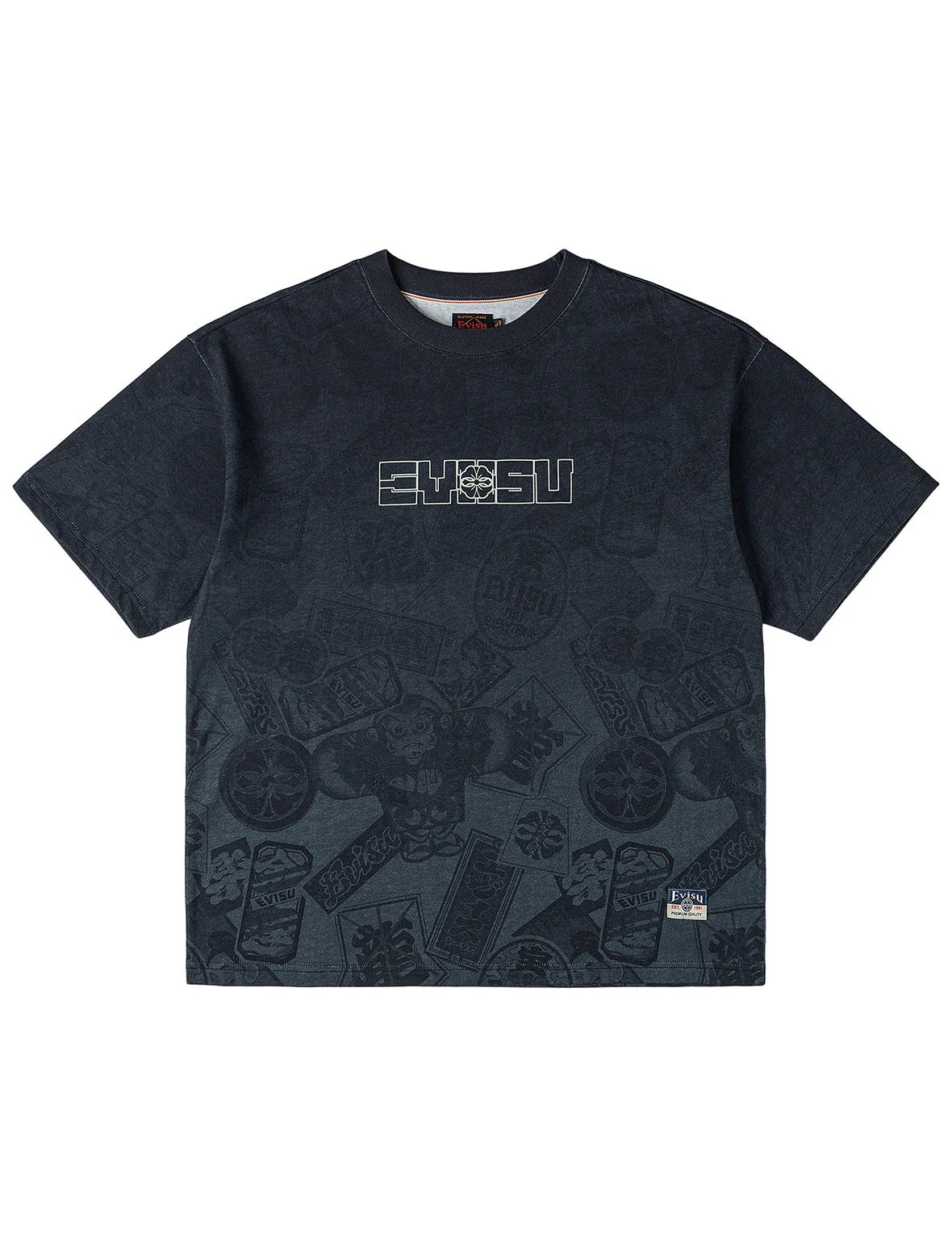 Allover EVISU Signature Graphic T-Shirt - Image 2