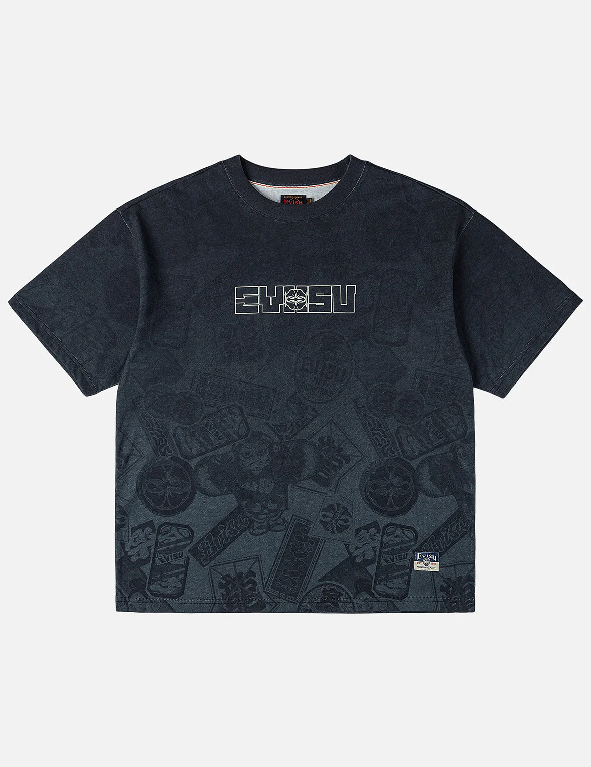 Allover EVISU Signature Graphic T-Shirt - Image 4