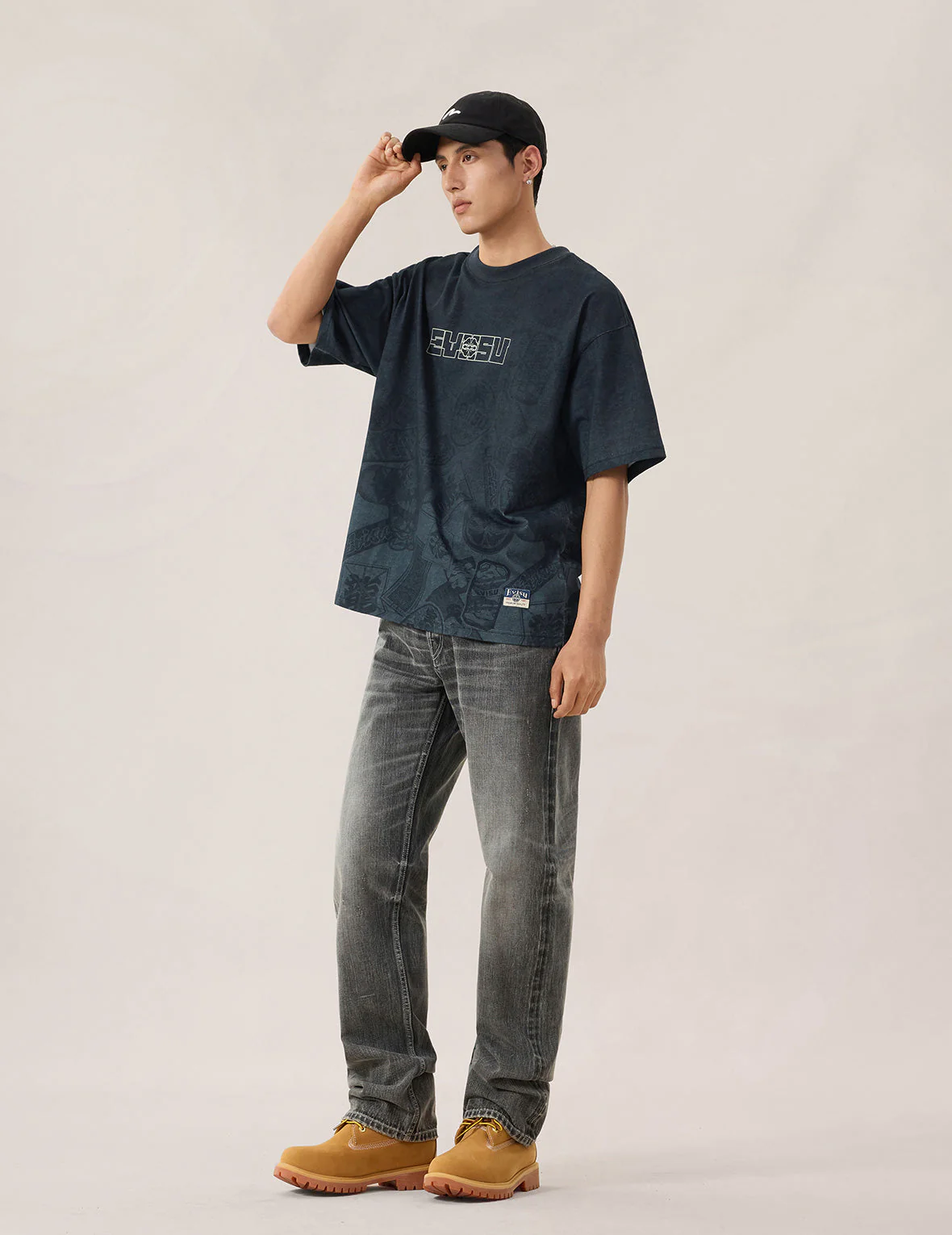 Allover EVISU Signature Graphic T-Shirt - Image 5