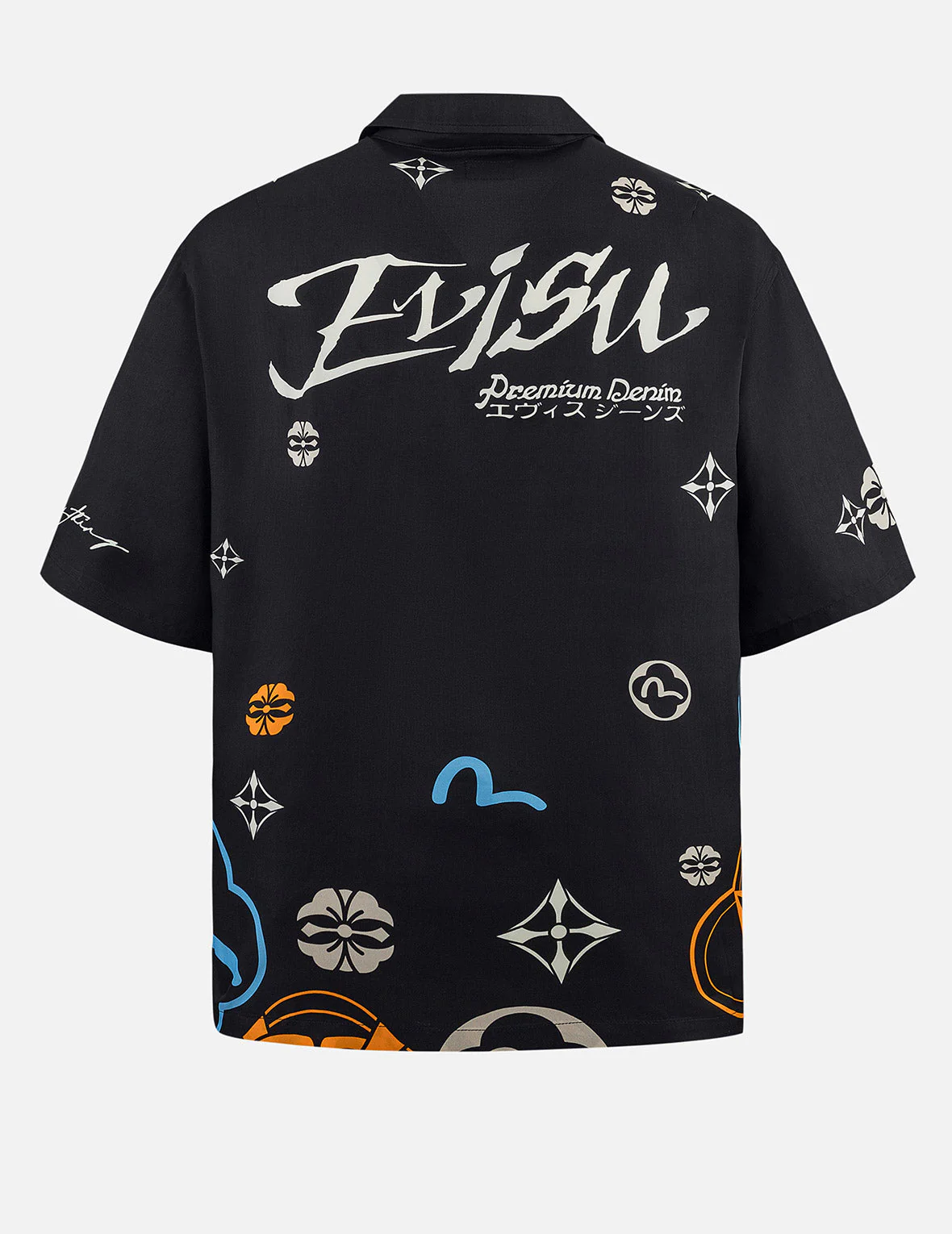 Allover Floral and Seagull Print Boxy Short-Sleeve Shirt