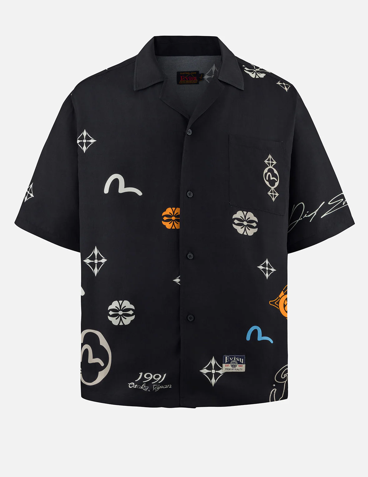Allover Floral and Seagull Print Boxy Short-Sleeve Shirt - Image 2