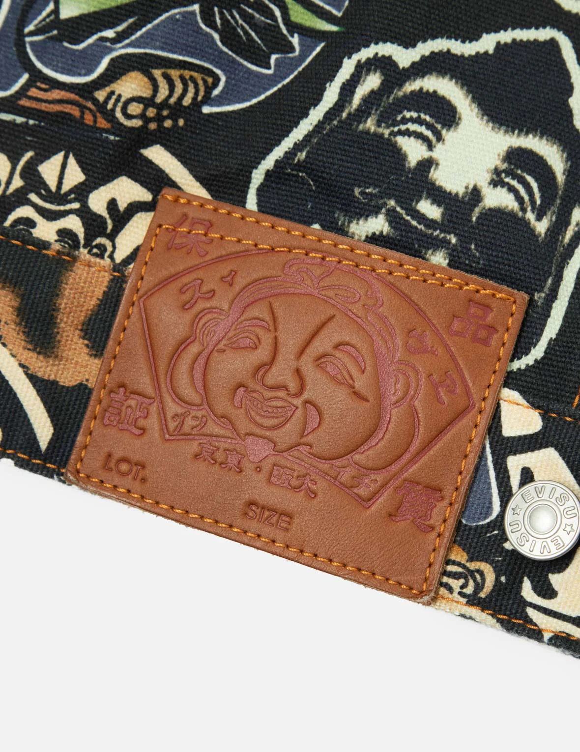 Allover Godhead and Kamon Print Regular Fit Jacket - Image 13
