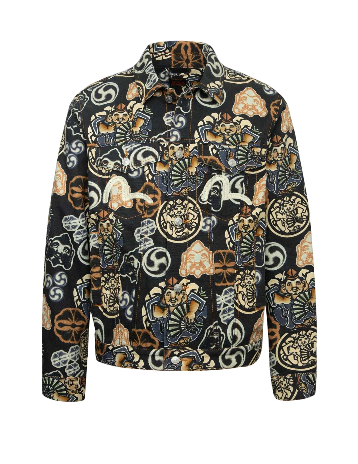 Allover Godhead and Kamon Print Regular Fit Jacket - Image 14