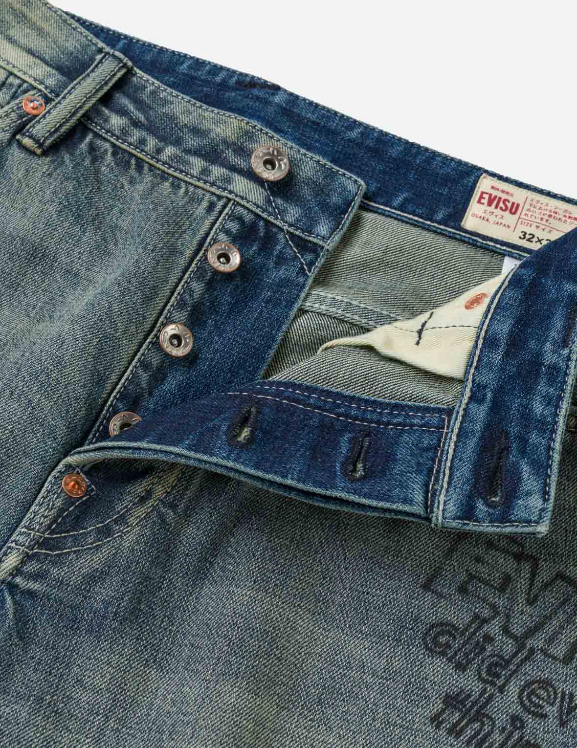 Allover Graffiti Printed Denim Jeans #2030 - Image 12