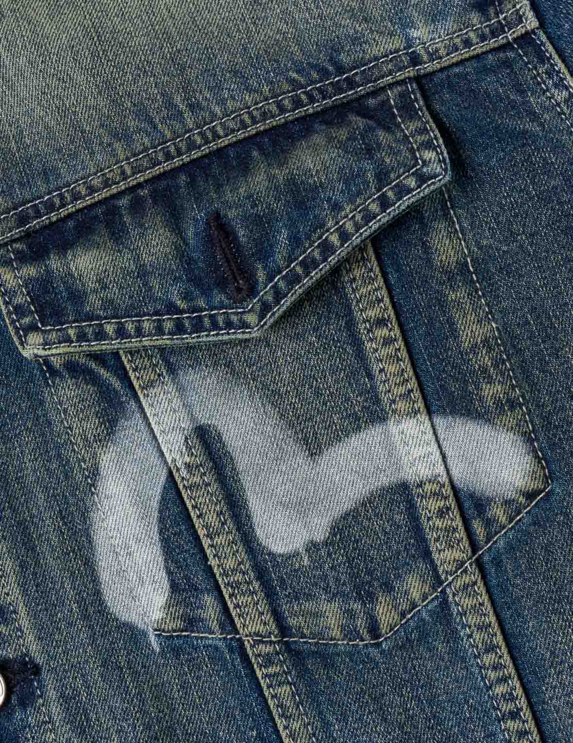 Allover Graffiti Printed Denim Jacket - Image 8