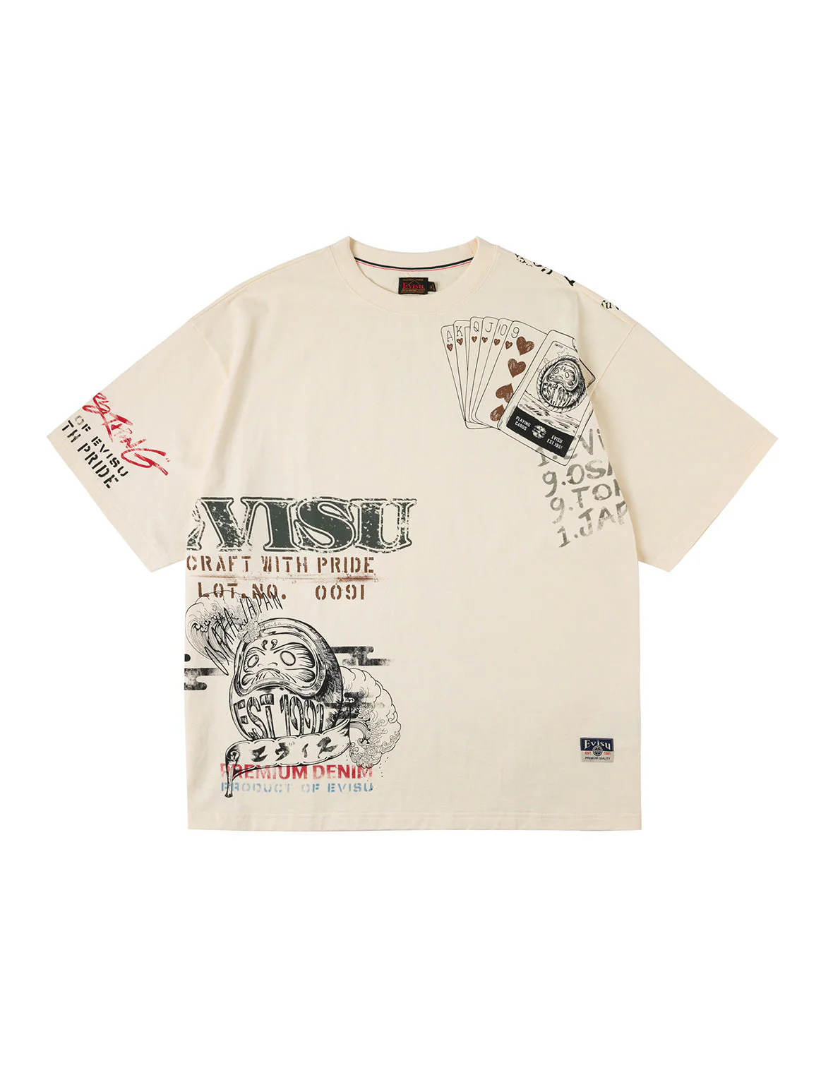 Allover Hand-Drawing Multi Logo Print Regular Fit T-Shirt - Image 24