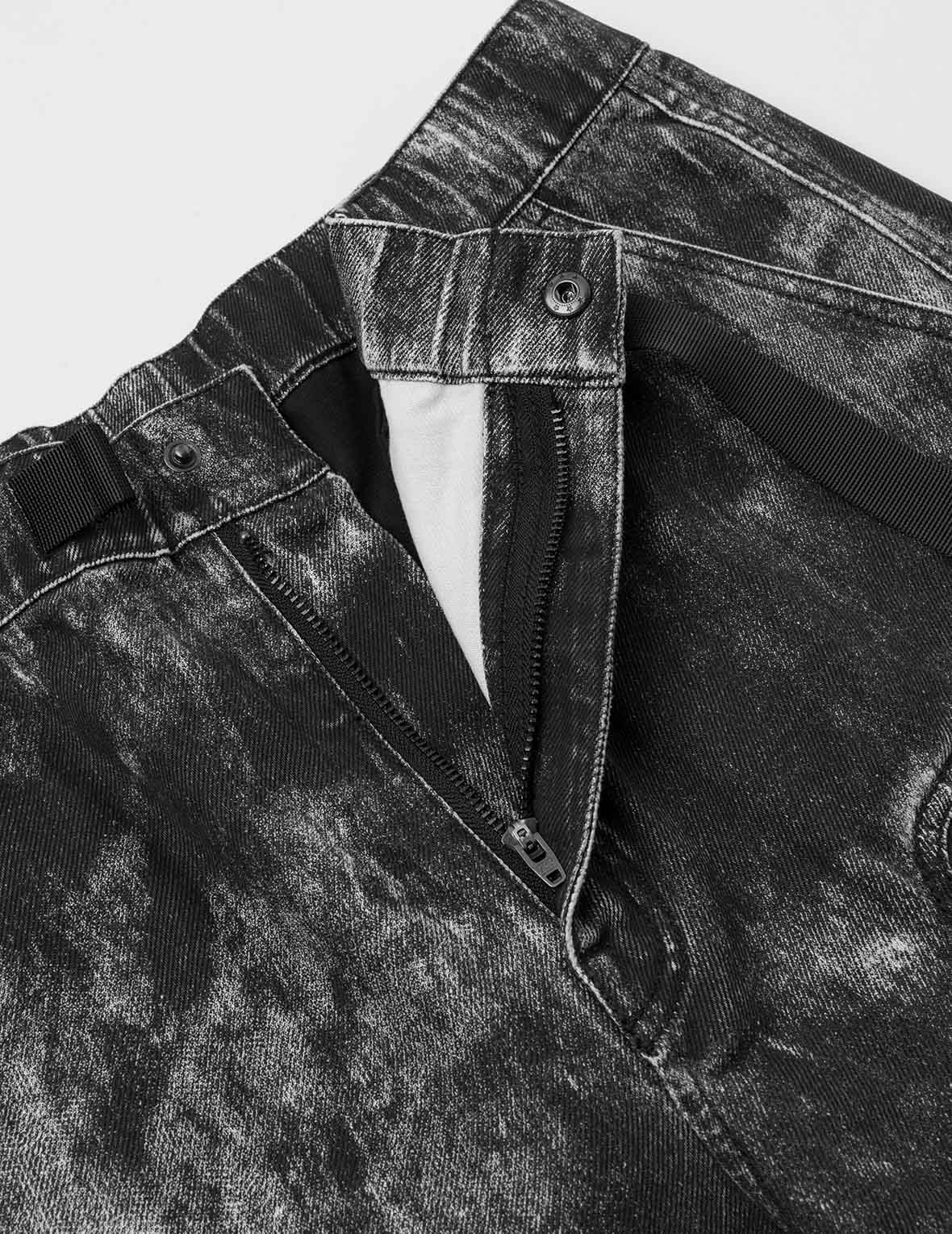 Allover Hand-painted Pattern Print Regular Fit Pants - Image 11