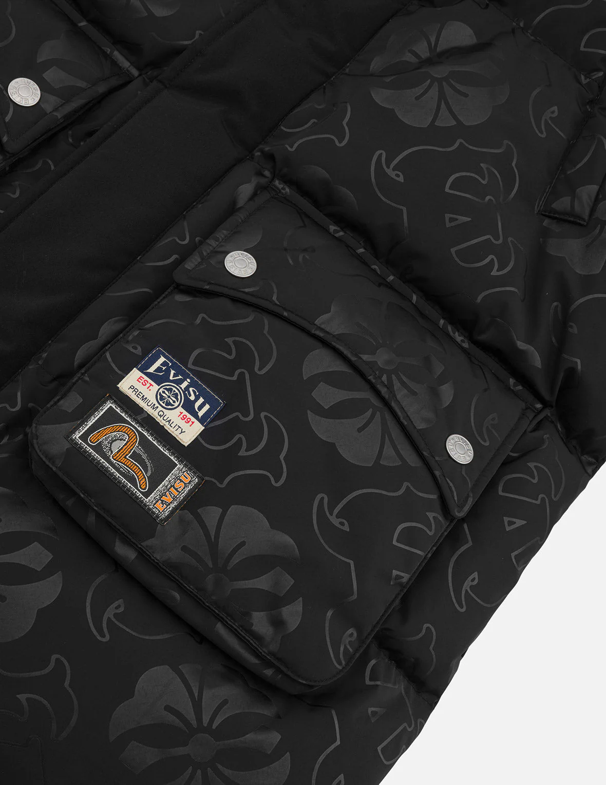 Allover Heat Seal Print and Logo Appliqué Regular Fit Down Coat - Image 10