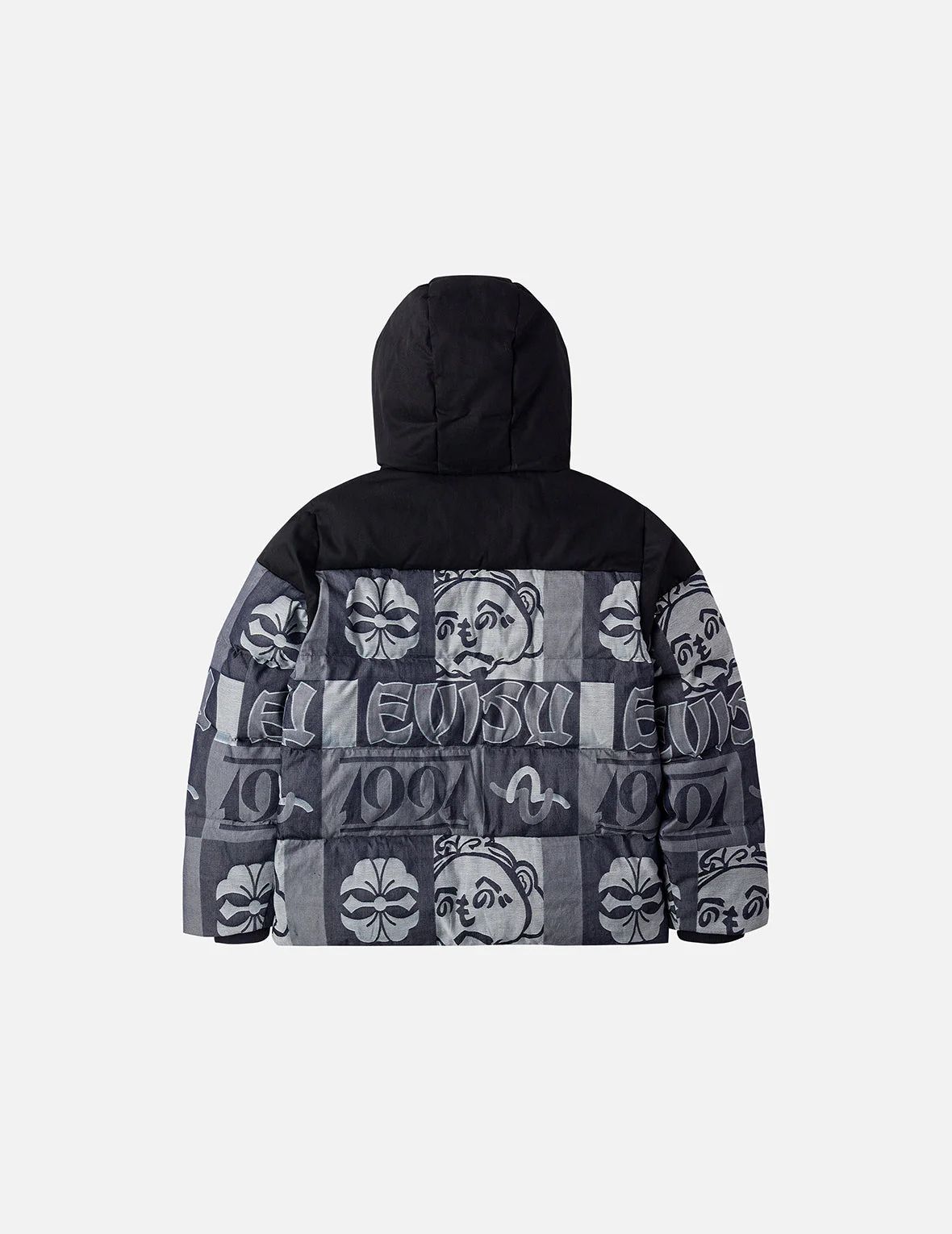 Allover Henohenomohe Godhead Jacquard Regular Fit Down Jacket - Image 4