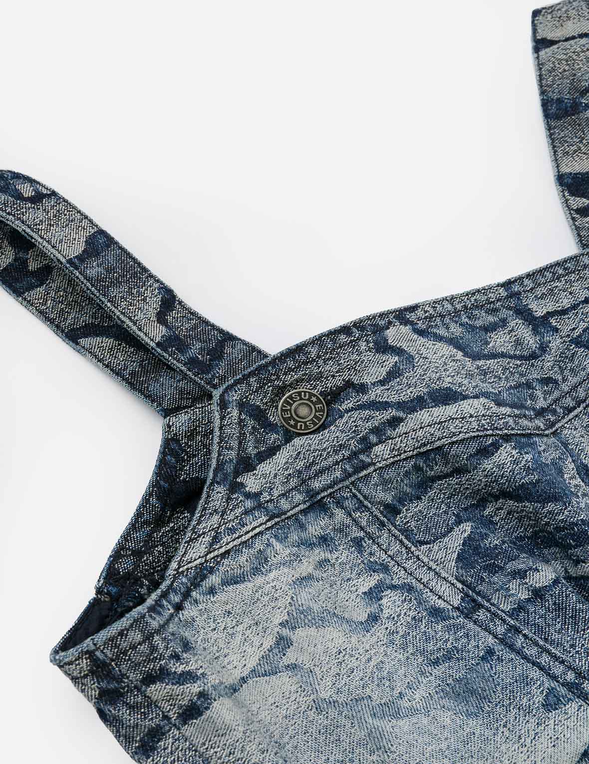 Allover Ishigaki Camouflage Jacquard Fashion Fit Denim Corset - Image 7