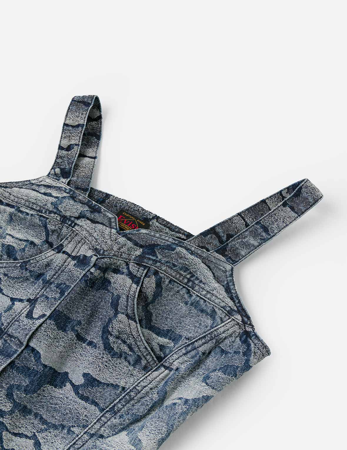 Allover Ishigaki Camouflage Jacquard Fashion Fit Denim Corset - Image 9