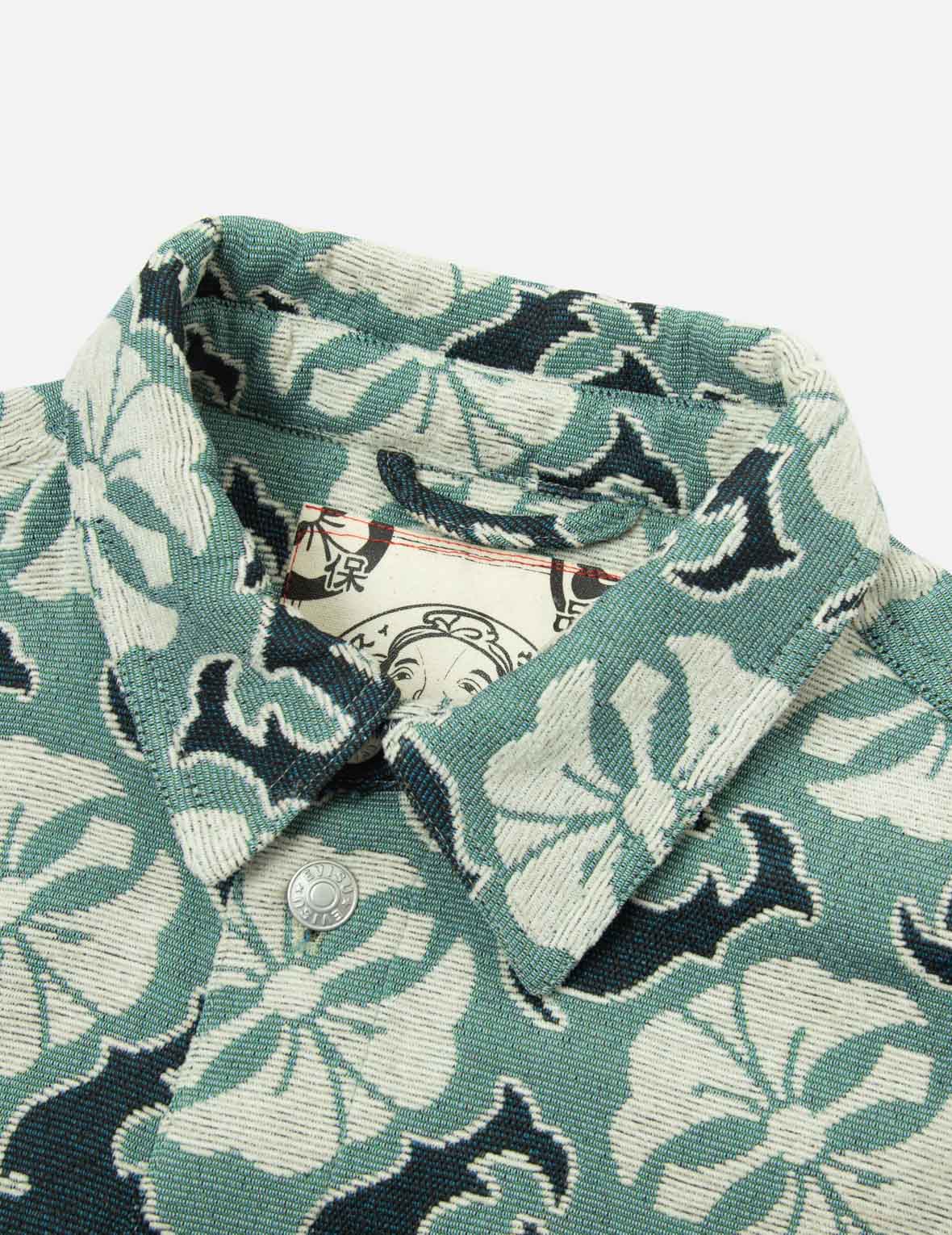 Allover Kamon and Logo Jacquard Regular Fit Tapestry Jacket - Image 9