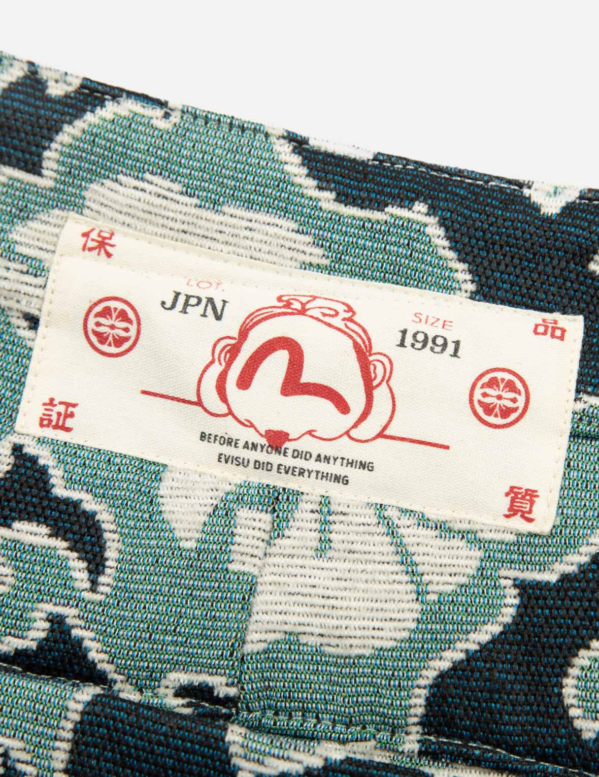 Allover Kamon and Logo Jacquard Wide Leg Tapestry Cargo Pants - Image 8