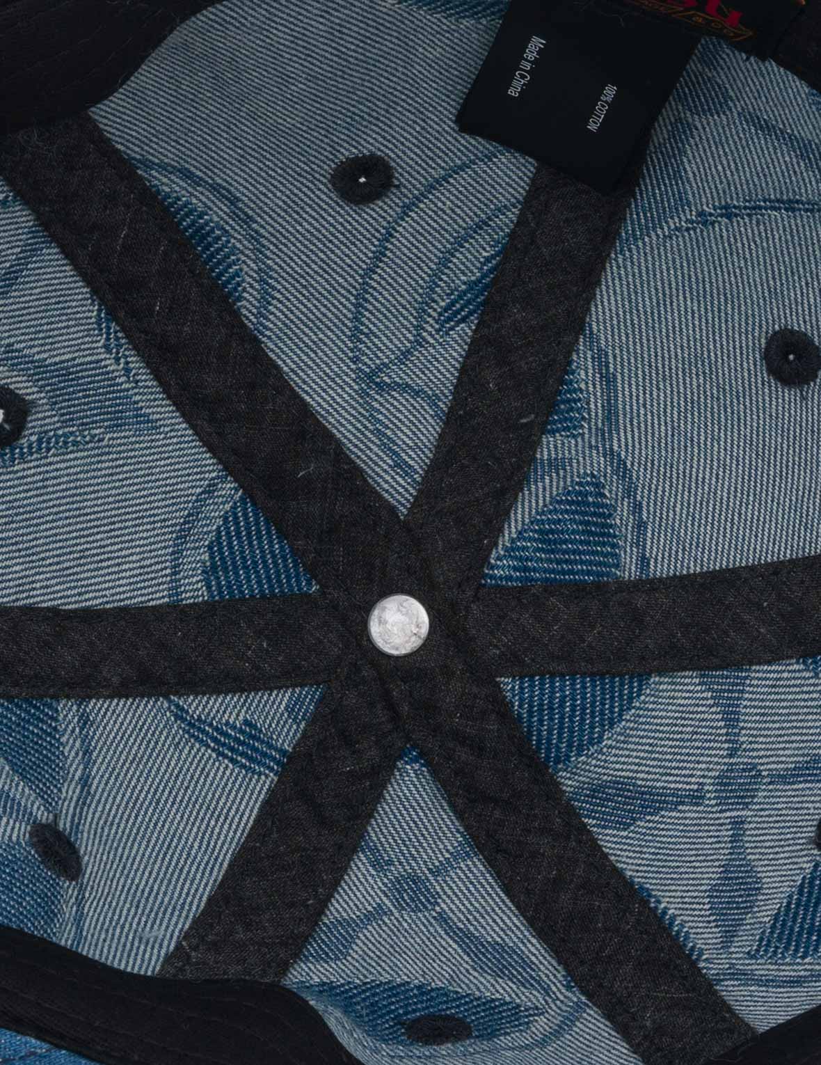 Allover Kamon Jacquard Denim Cap - Image 10